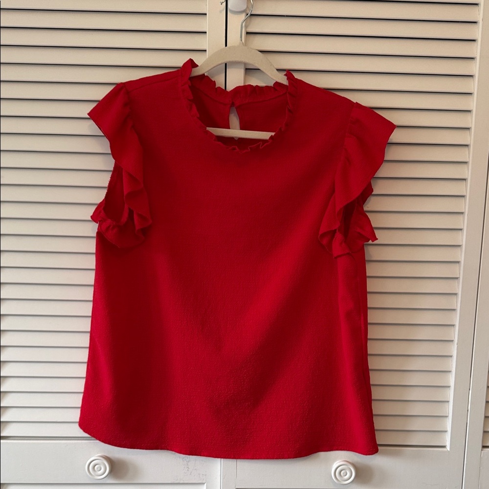 SHEIN Flutter Ruffle Sleeve Blouse Size XL